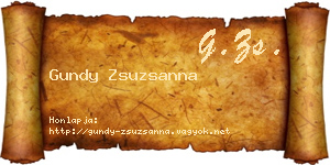 Gundy Zsuzsanna névjegykártya